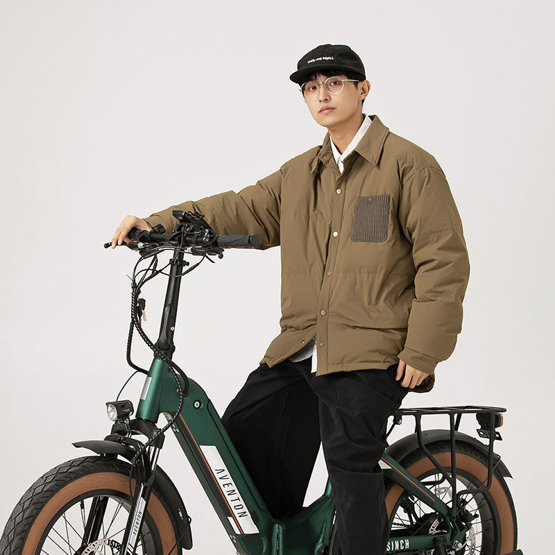 Men's Fashionable Waterproof Light Shirt Down Jacket