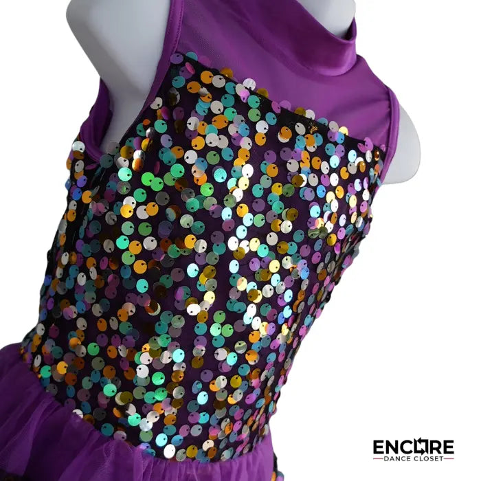 Violet Sparkle Sequin Dress