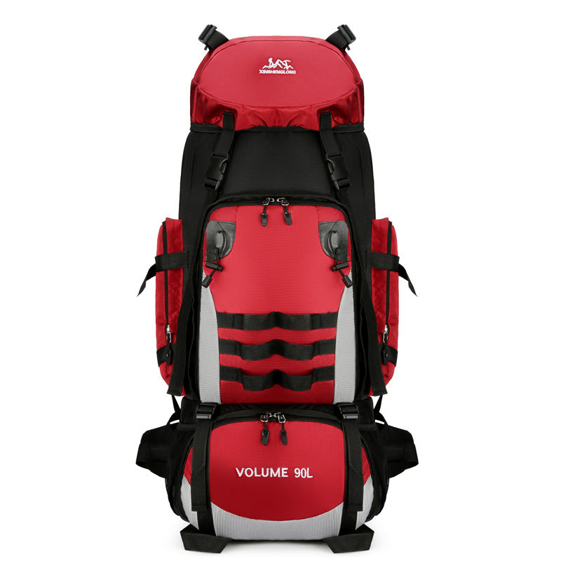90L Large Capacity Outdoor Travel Backpack For Men, Waterproof And Durable Hiking Bag, Cotton Quilt, Luggage, Work Backpack