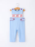 4th of July Flag Baby Boys Romper Smocked