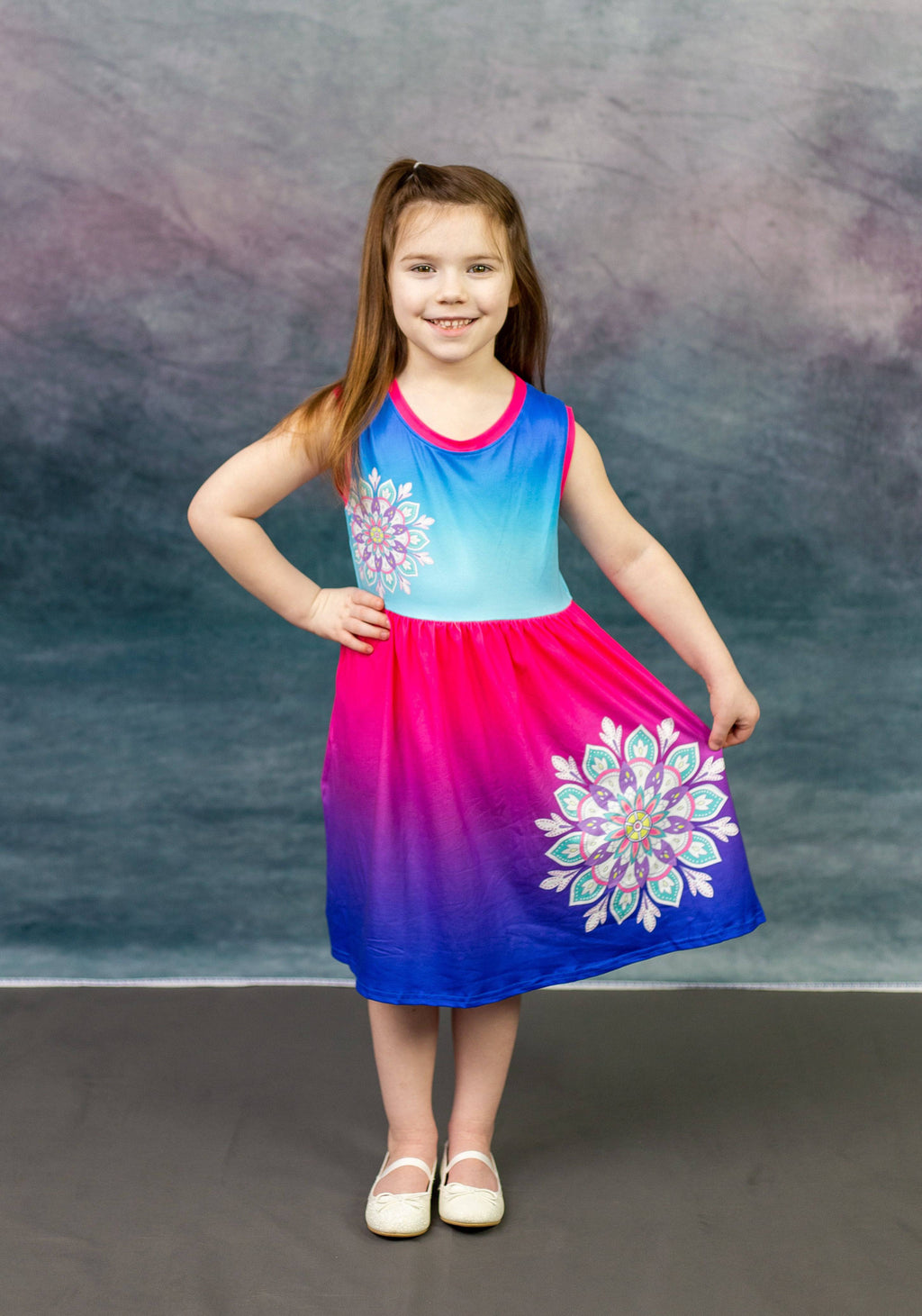 Medallion Milk Silk Tank Dress