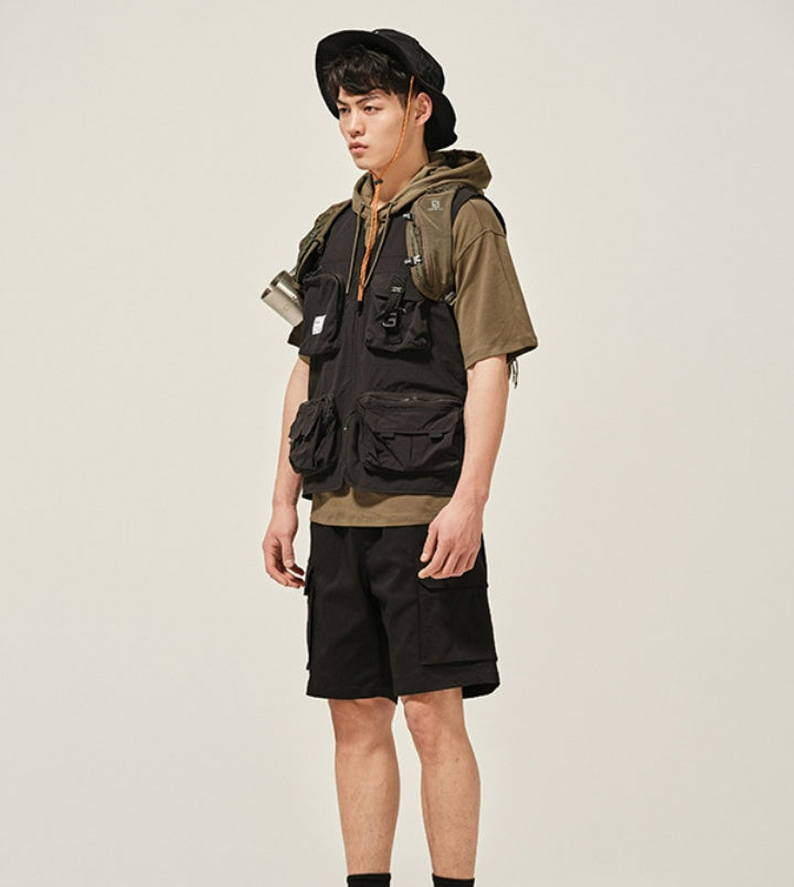 Boxi And Outdoor Functional Workwear Vest Men's And Women's Same Portable Loose Casual Jacket Camp Overalls