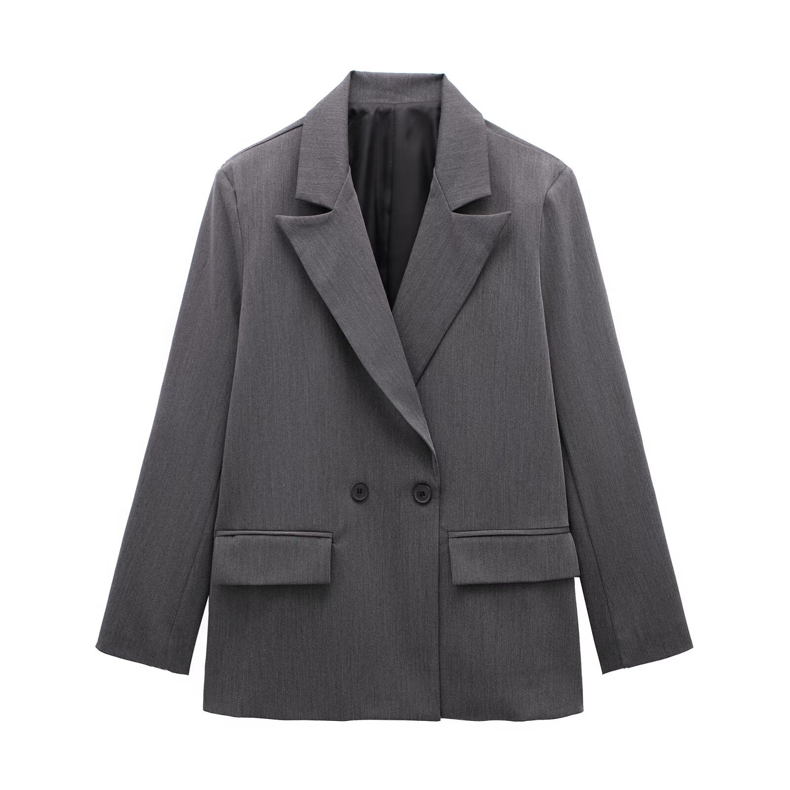 Summer Casual Relaxed-fit Double-breasted Blazer