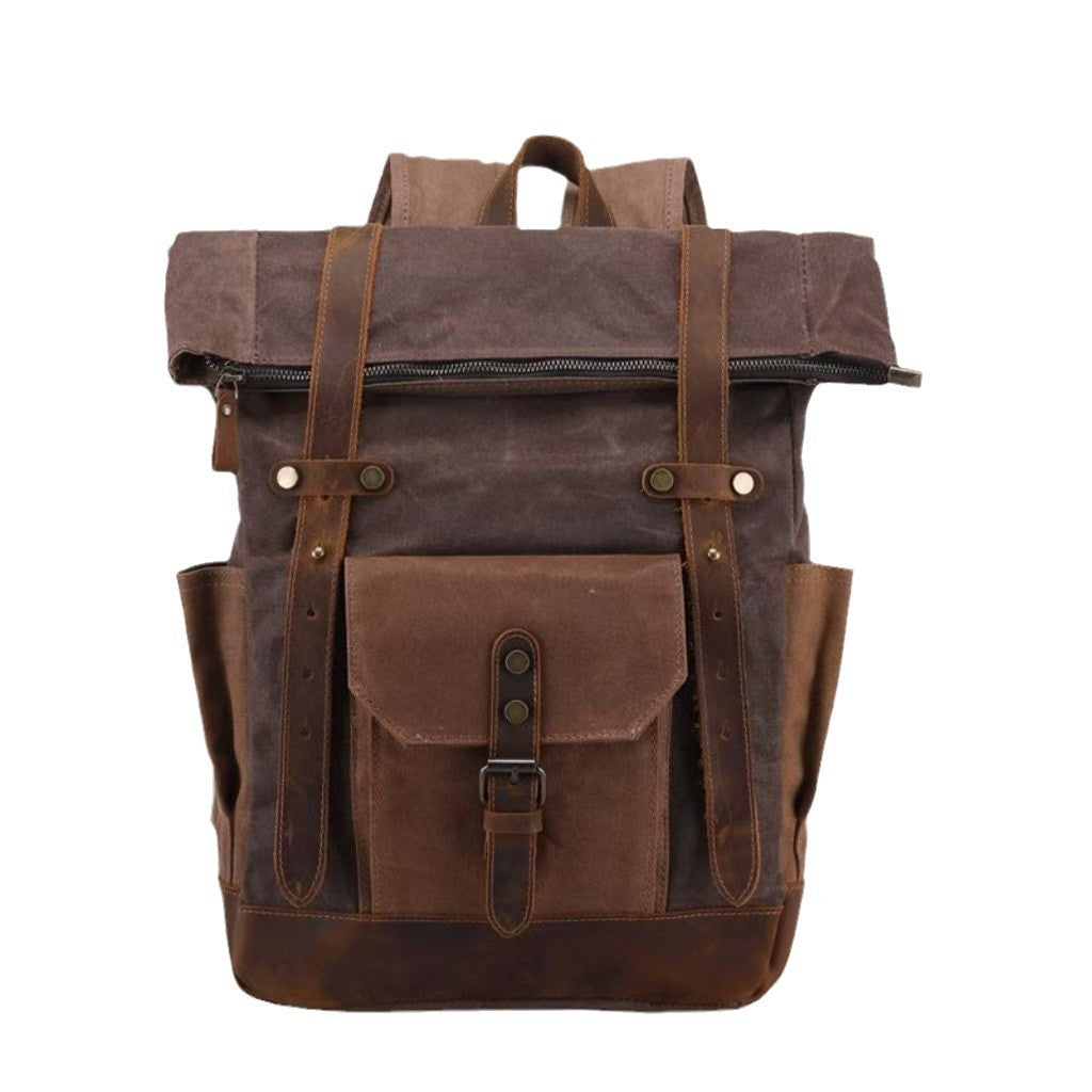 Vintage Oil Wax Waterproof Canvas Traveling Bag
