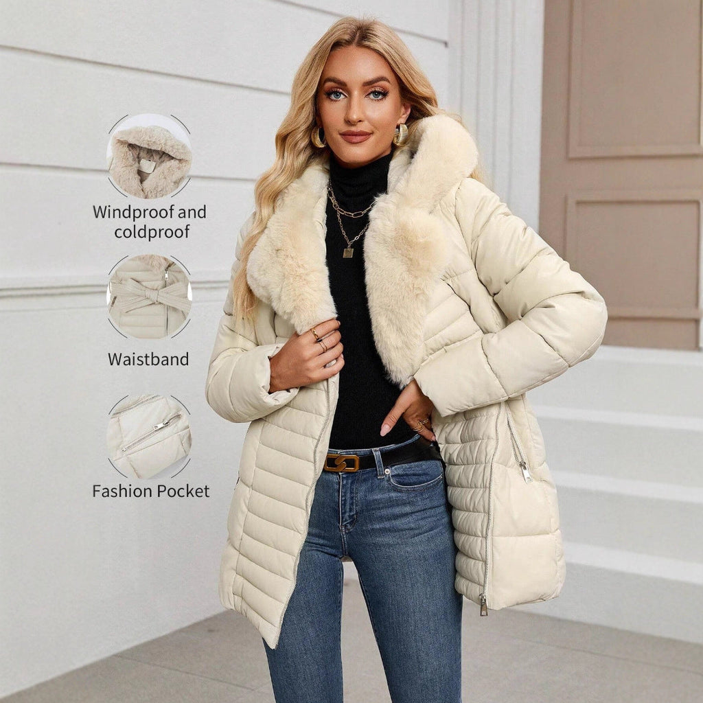 Snow And Snow Cotton Jacket With Lightweight Quilted Hooded