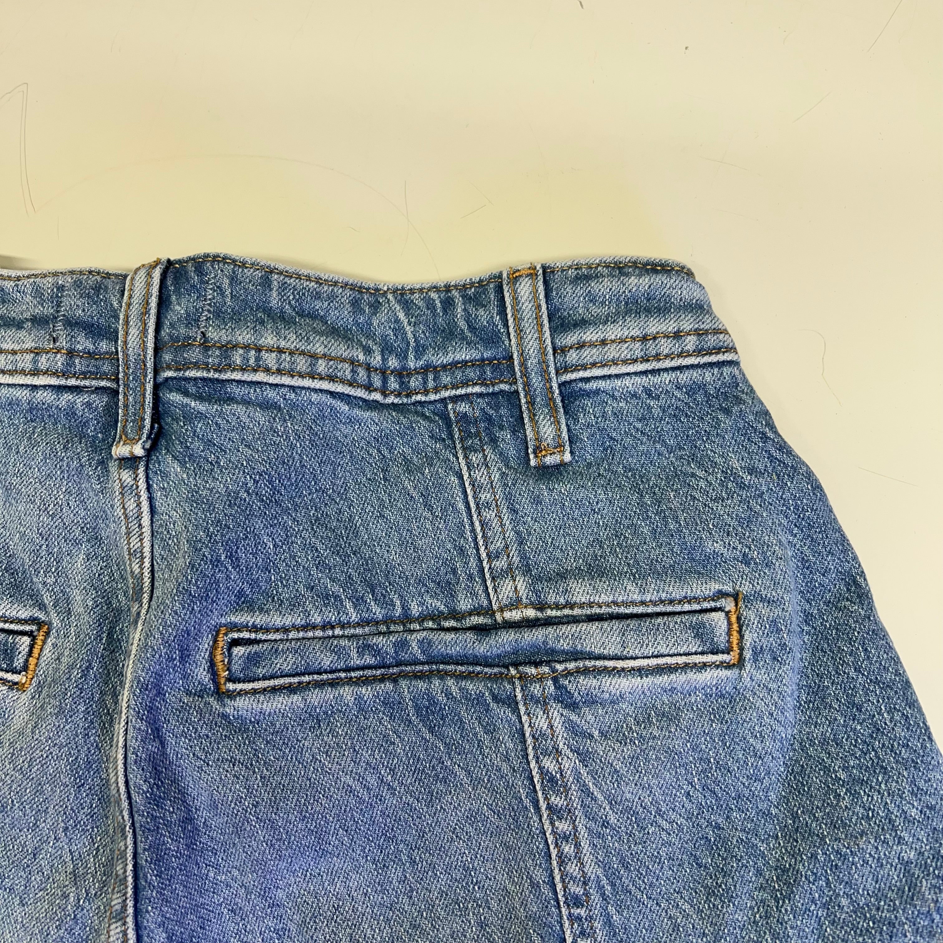 FREE PEOPLE CRVY Mona High-Rise Shorts  Women's Sz 28 Power Trip Blue 931600