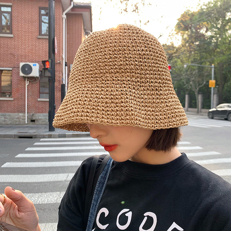 Women's Summer Thin Beach Sun-proof Straw Hat