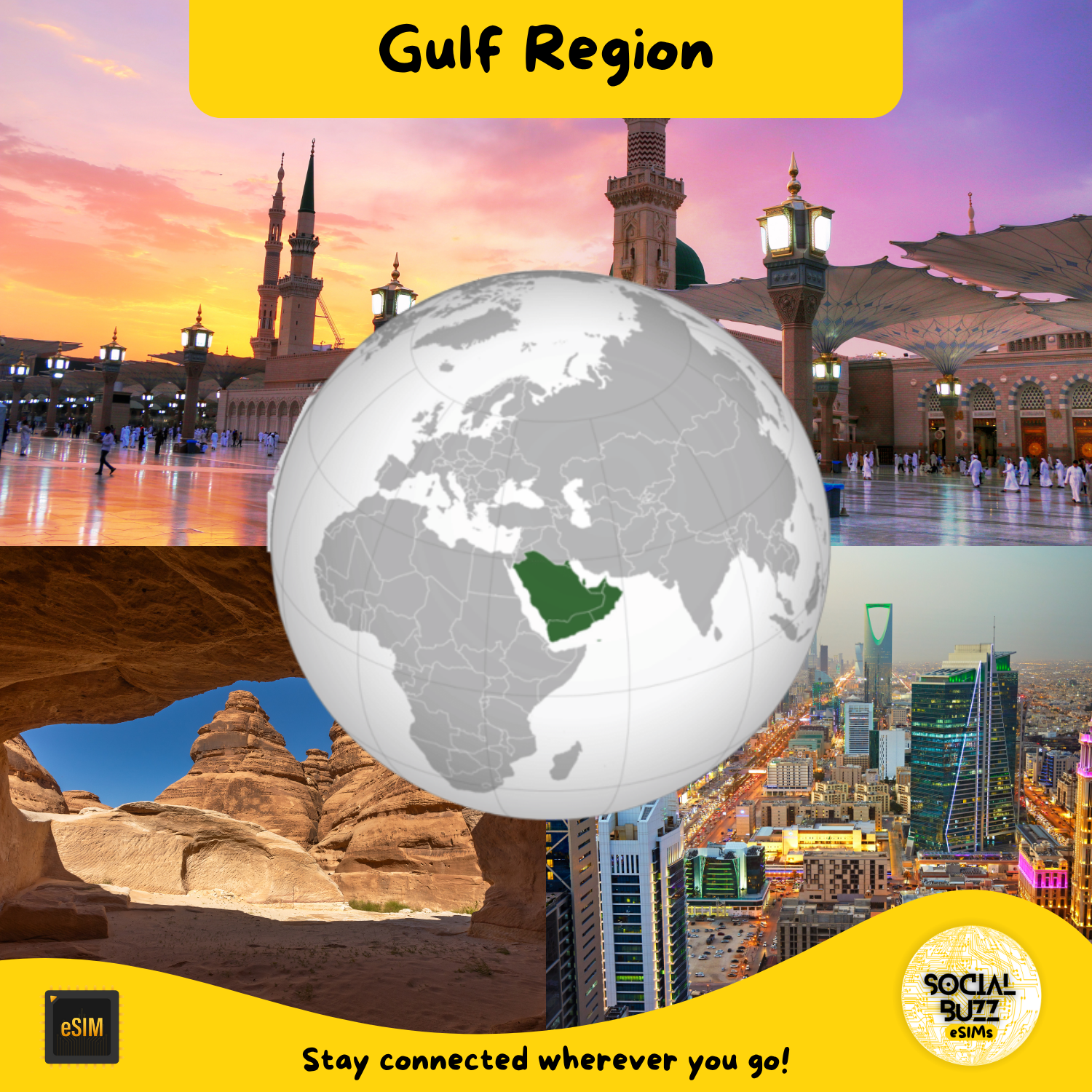 Gulf Region eSIM Internet Data Plan