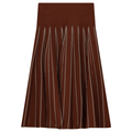 Jersey Kint Pleated Skirt