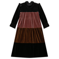 Multi Color Tiered Velour Dress