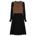 Dress With Mini Cable Knit Vest