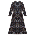 Tone On Tone Dress With Flower Print