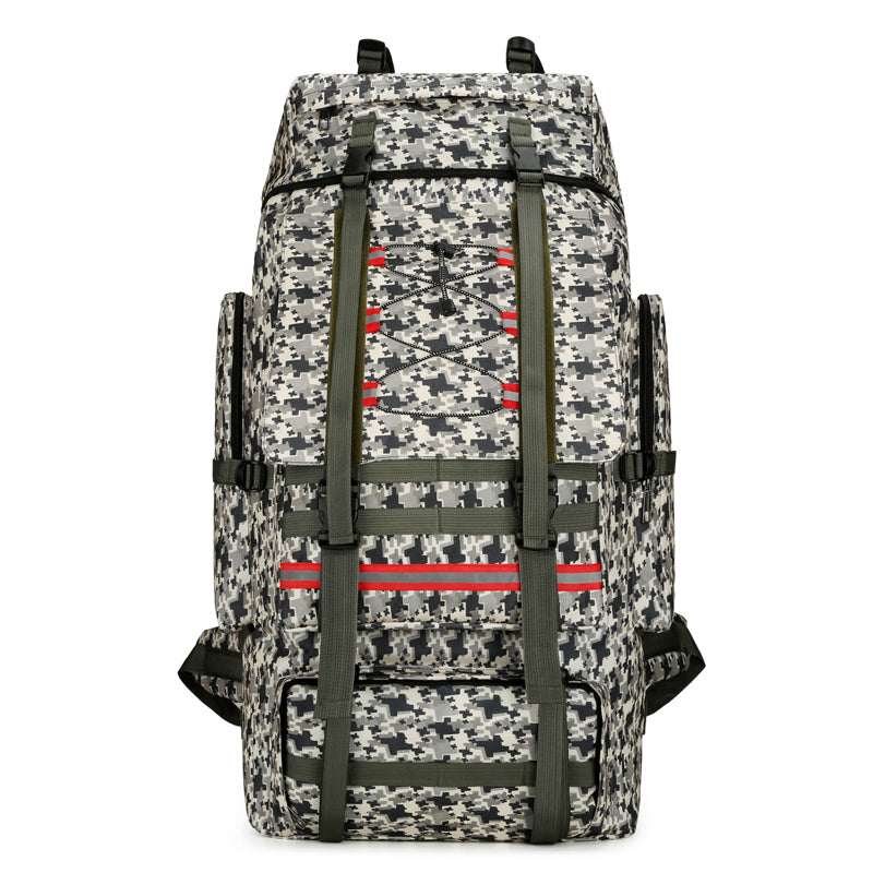 Outdoor 130 Liter 120 Large Capacity Camouflage Travel Bag, Cotton Quilt, Luggage, Working, Hiking, Camping, Waterproof Backpack
