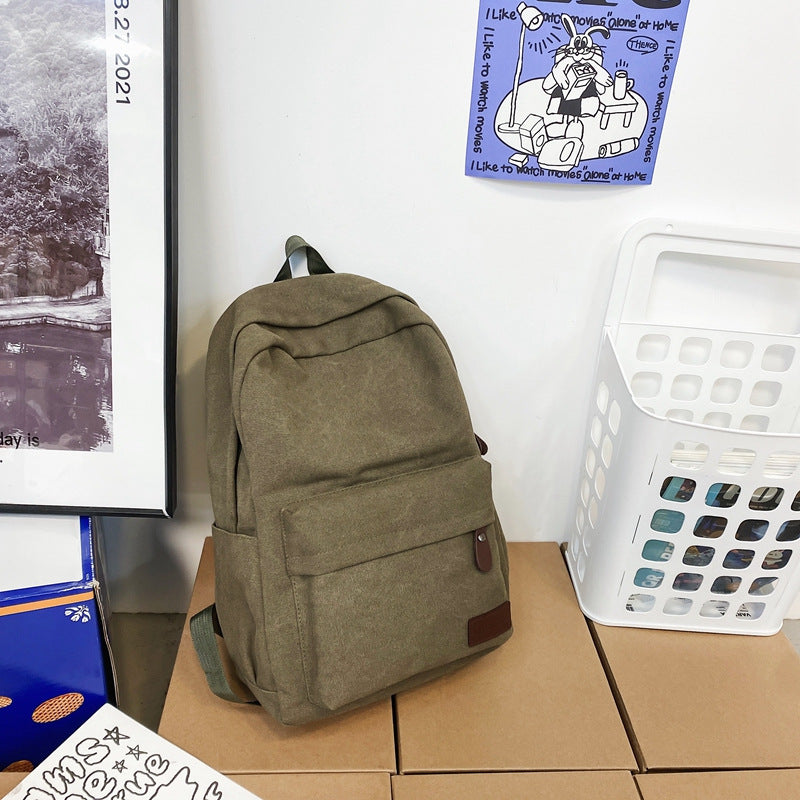 Canvas Backpack Large Capacity Outdoor Travel Oxford Cloth