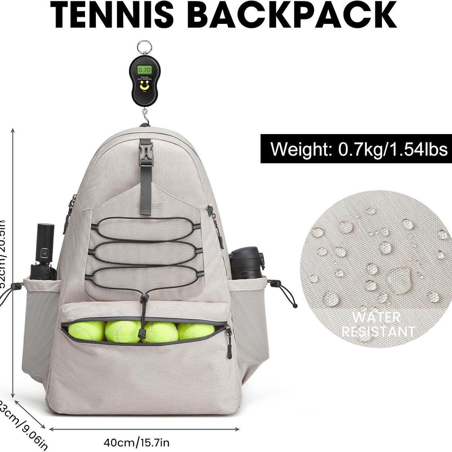 Men's And Women's Tennis Backpack Large Peak Ball Bag Can Hold 4 Rackets With Shoes Compartment