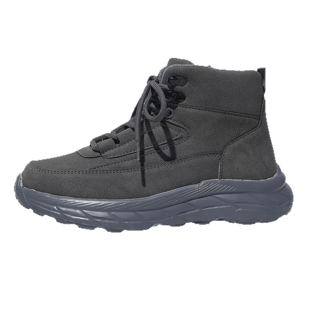Thick-soled Fleece Lined Padded Warm Keeping Hiking Shoes Cotton-padded Shoes