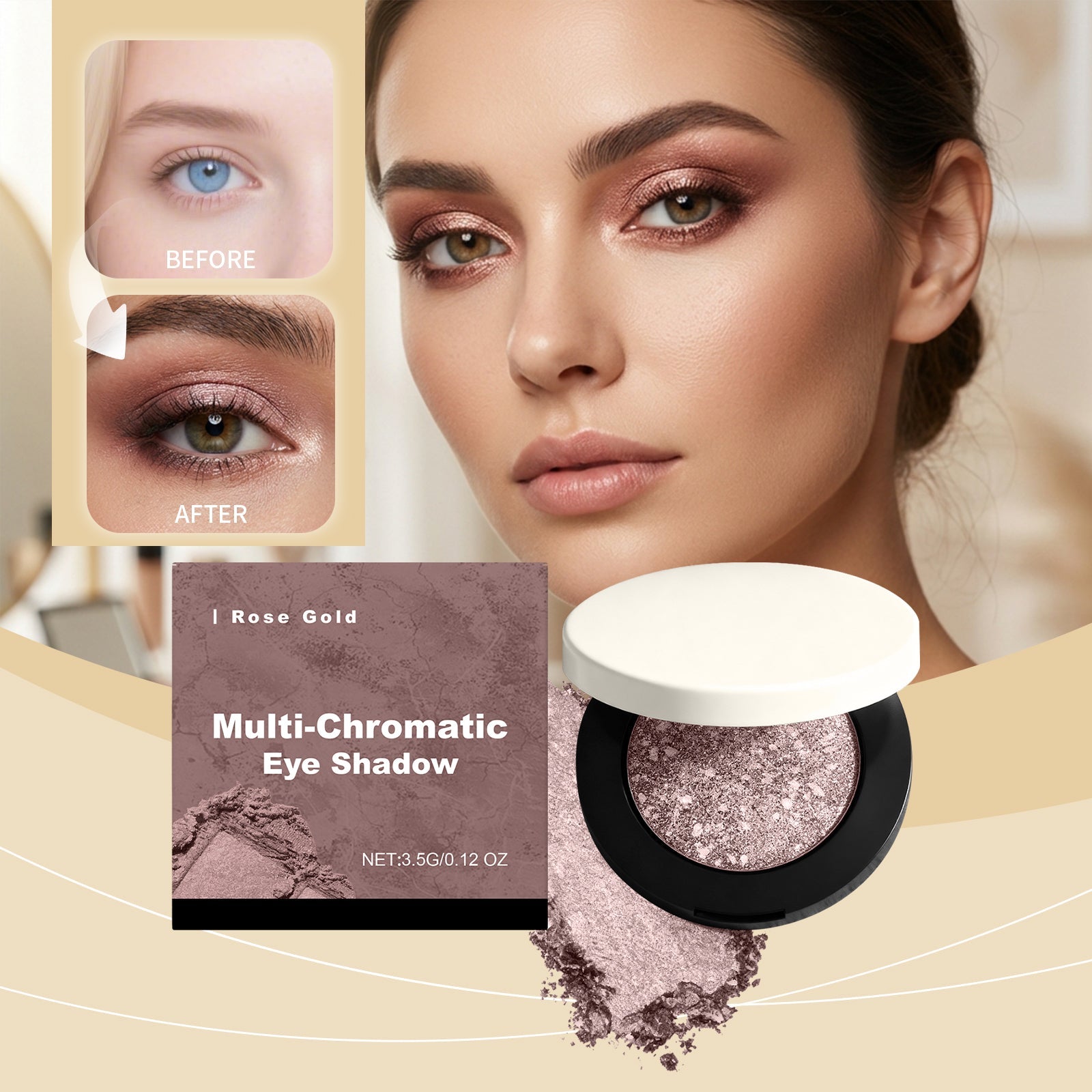 Shimmering 3D Eyeshadow Rose Gold