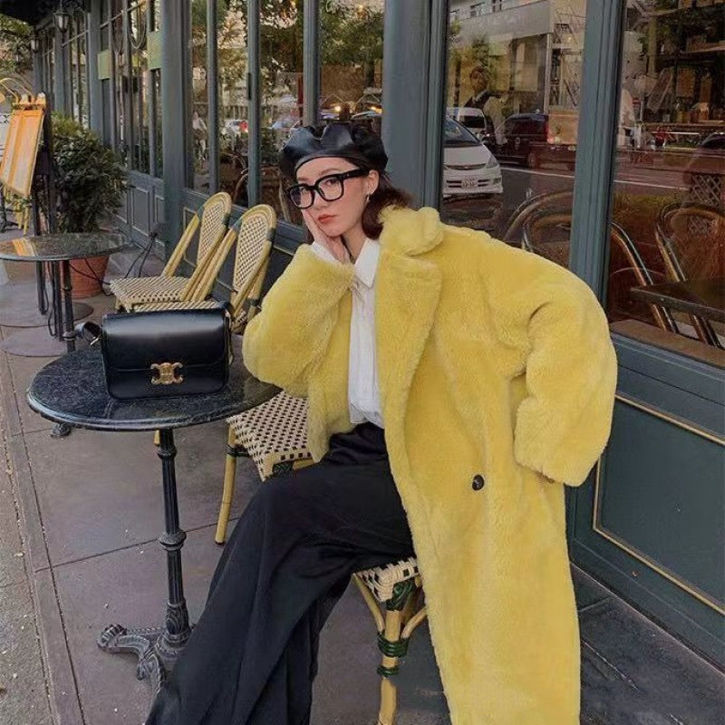 Womens Long Cashmere-Like Coat