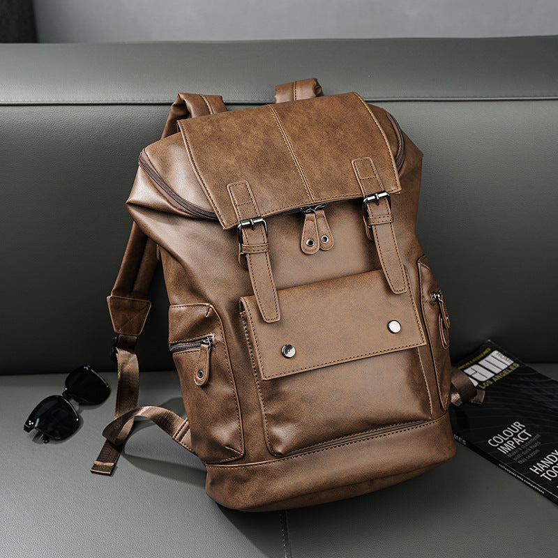 Large Capacity Men's Backpack Korean Casual Retro