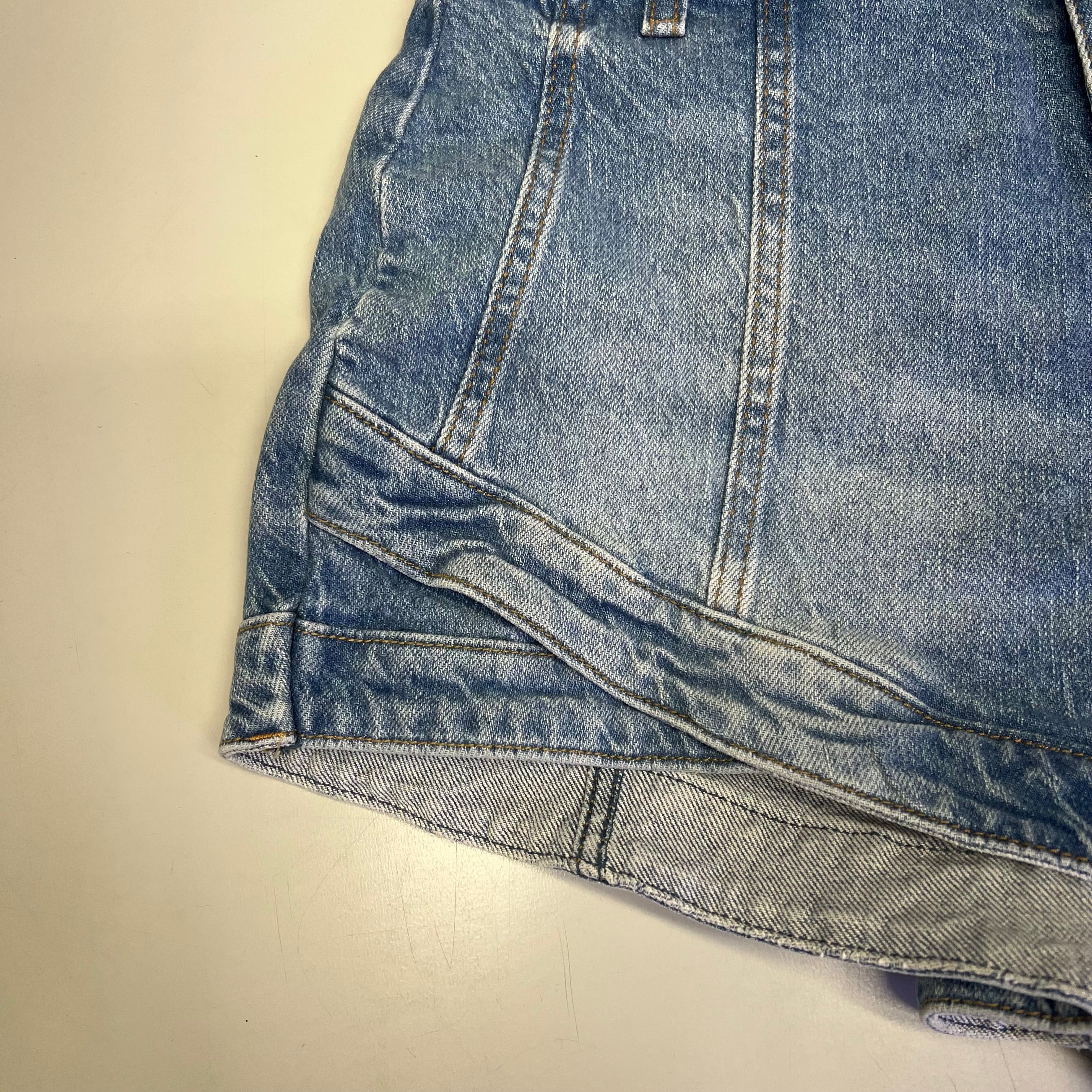 FREE PEOPLE CRVY Mona High-Rise Shorts  Women's Sz 28 Power Trip Blue 931600