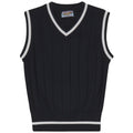 Basic White Detail Wide Rib Vest