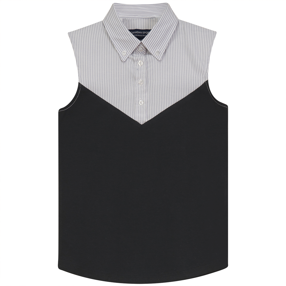 Sleeveless Stripe Shirt