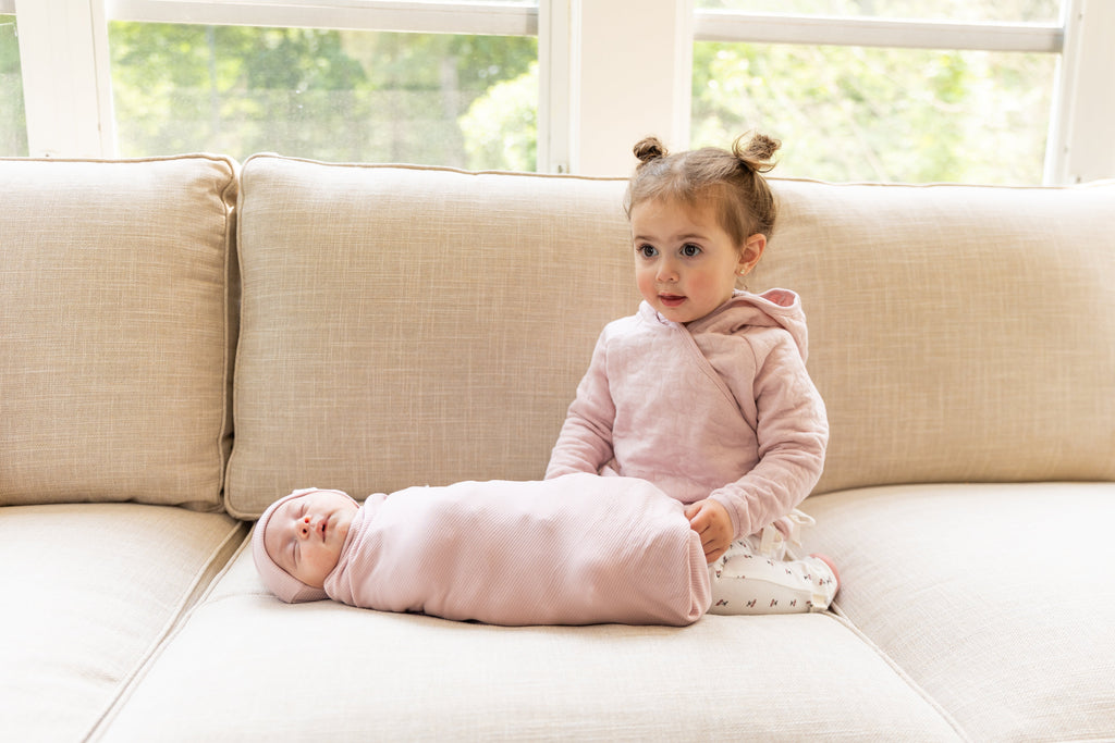 Bebe Bella Ribbed Blanket & Hat Set