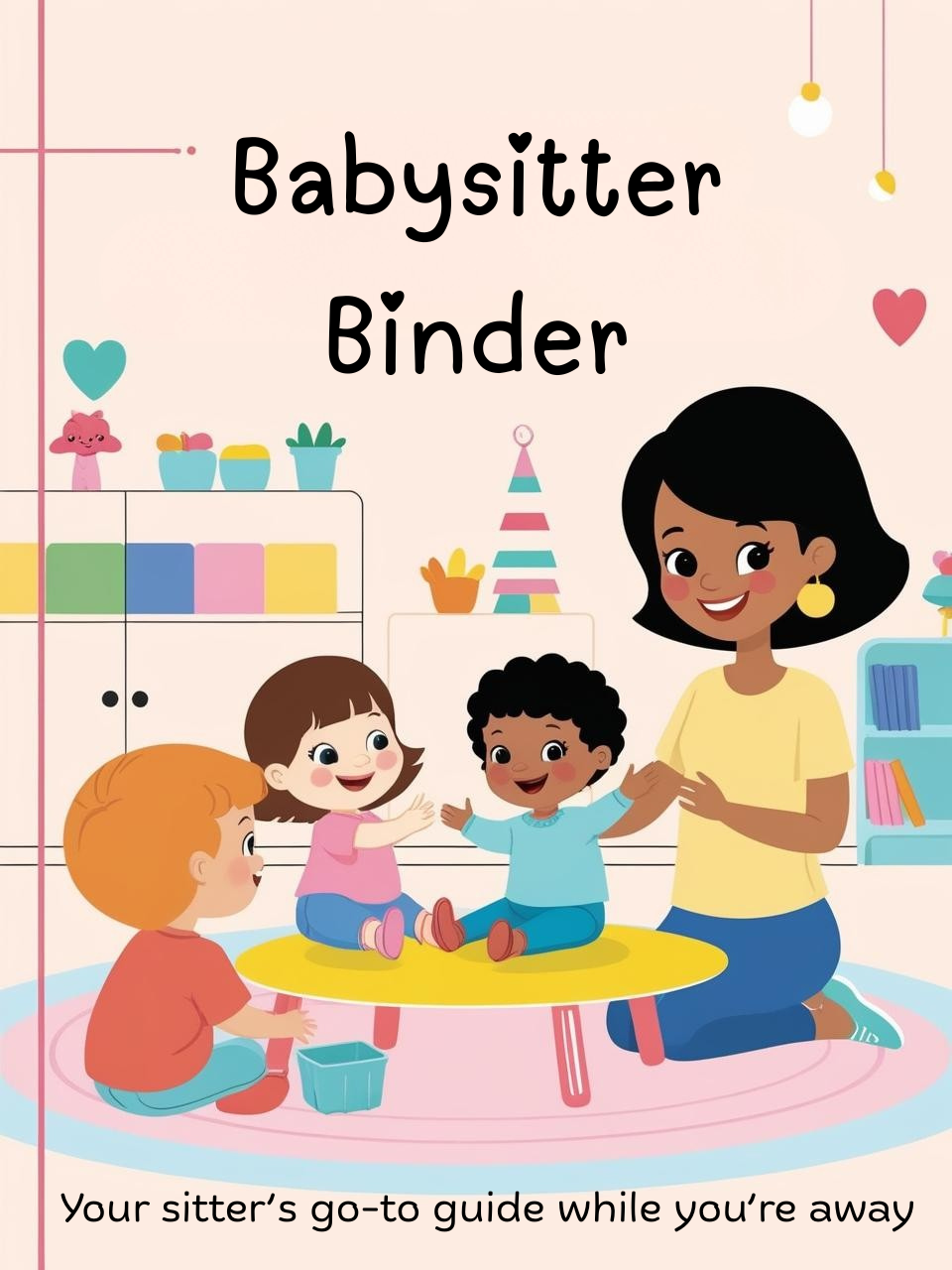 Babysitter Binder | 17-Page Editable Canva Template