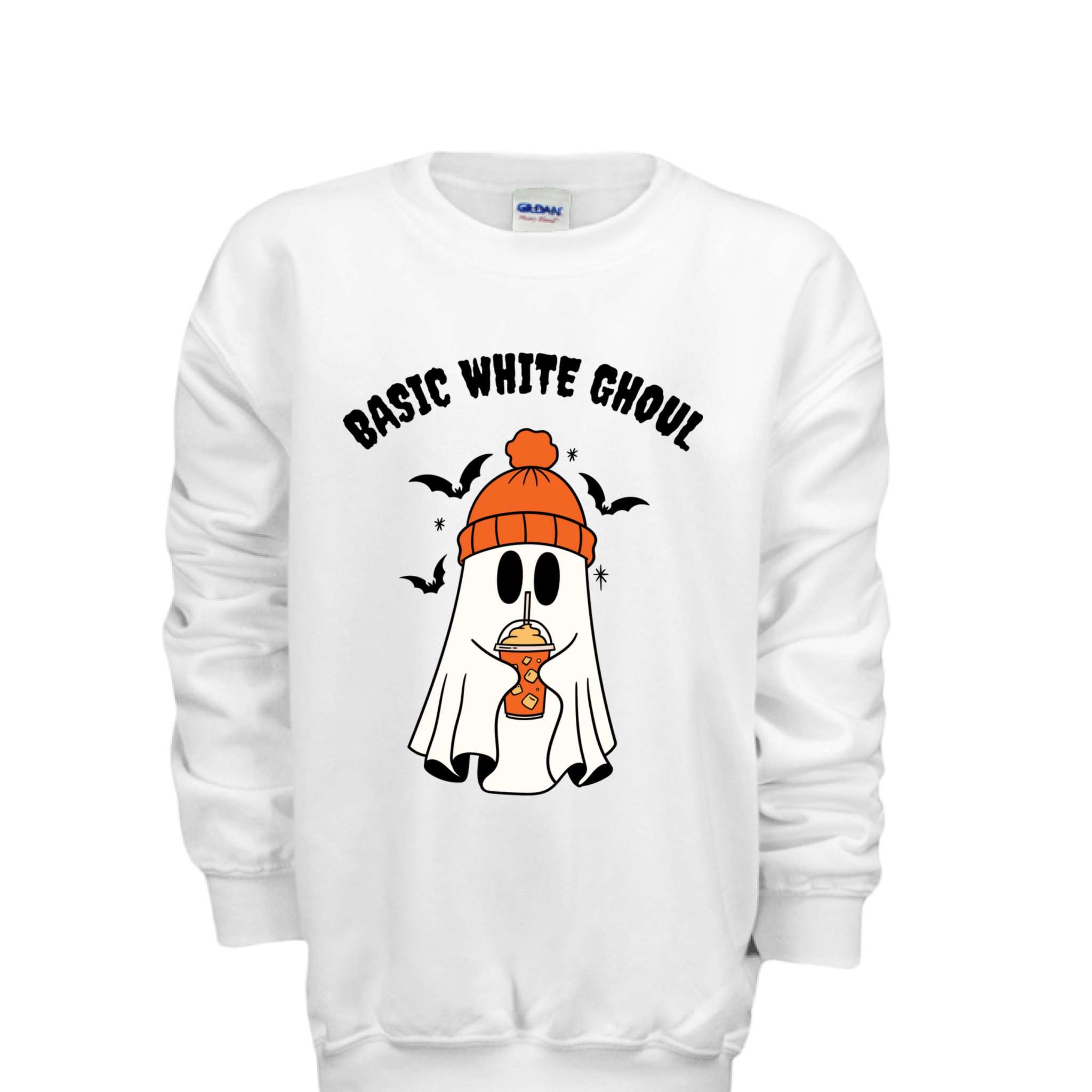 Basic White Ghoul Halloween Sweatshirt