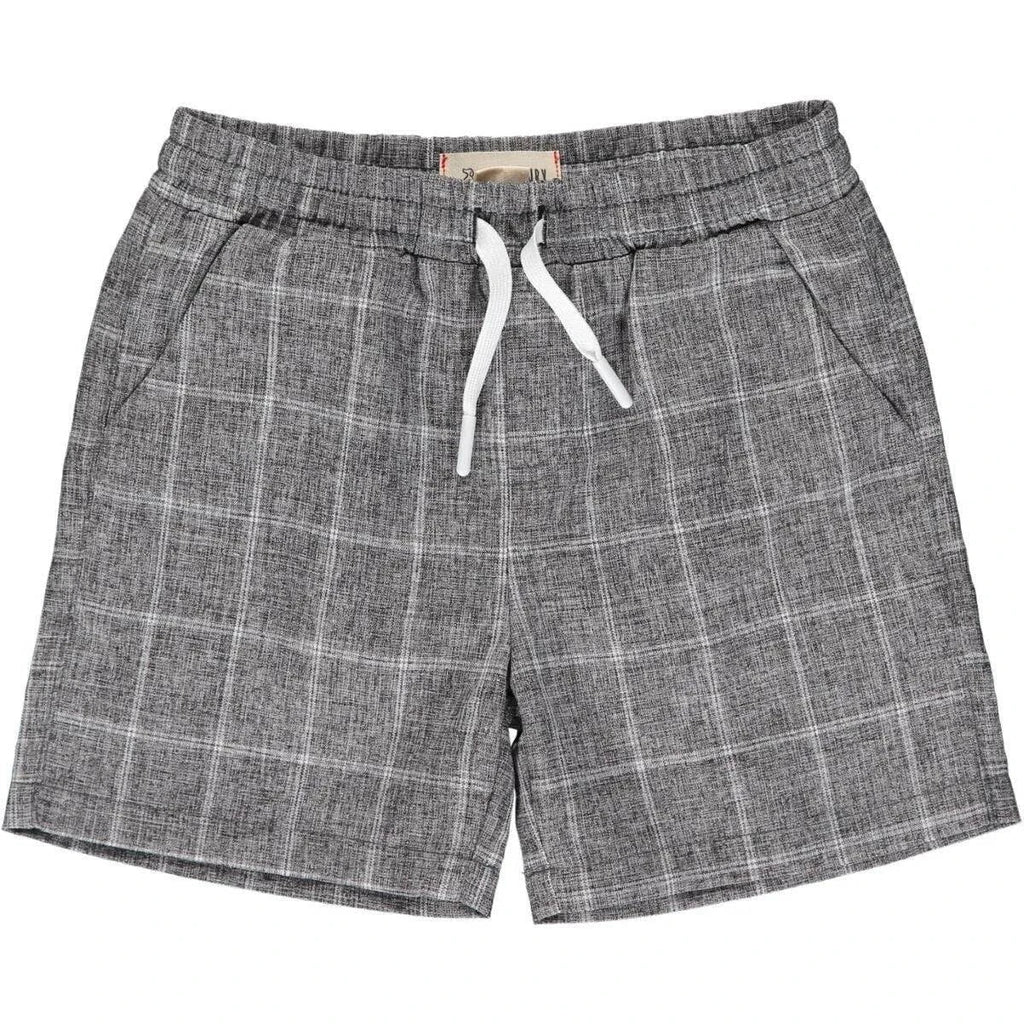 Black Grid Swim Shorts