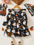 Boo-tiful Ghost & Pumpkin Halloween Dress