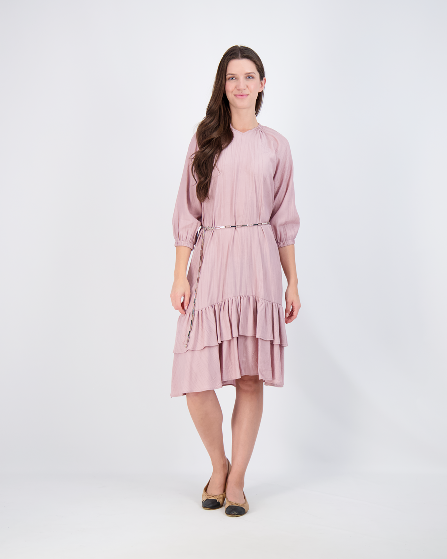 Layered Dress With String Bow