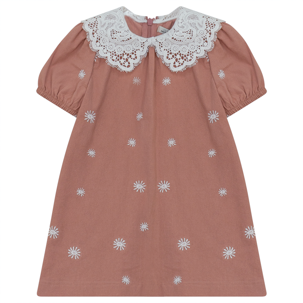 Dress With Lace Collar