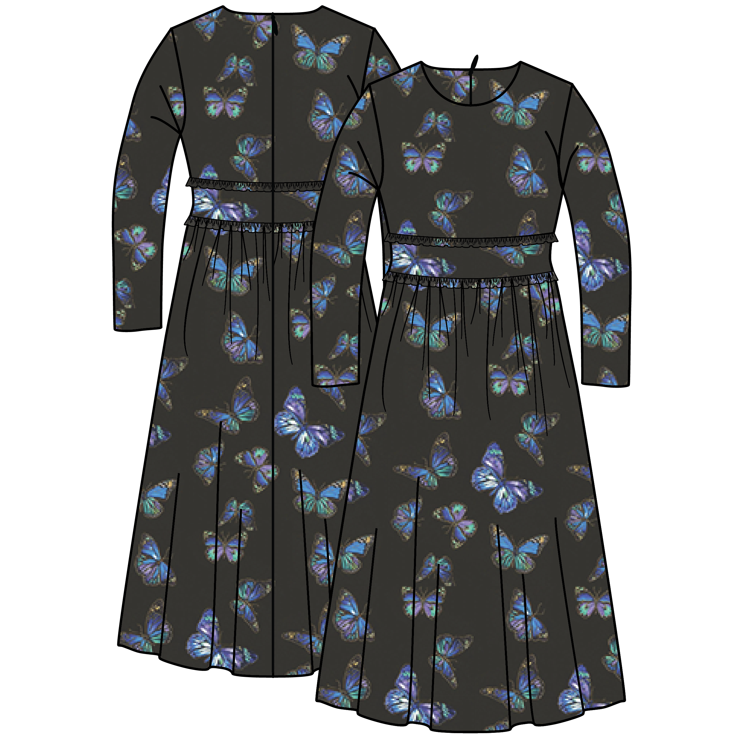 Dress with Ruffles