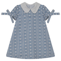Embroided Gingham Dress