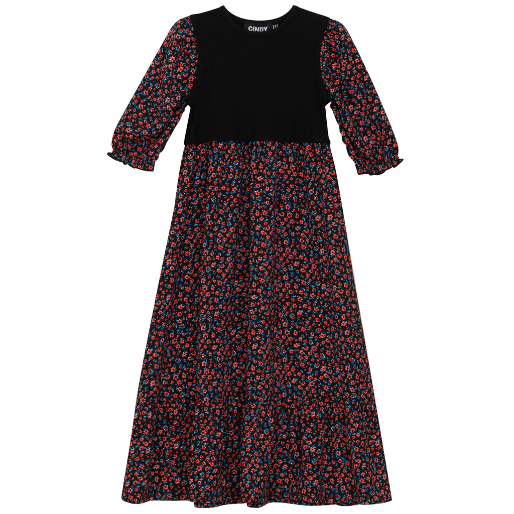 Printed Pleated Dress