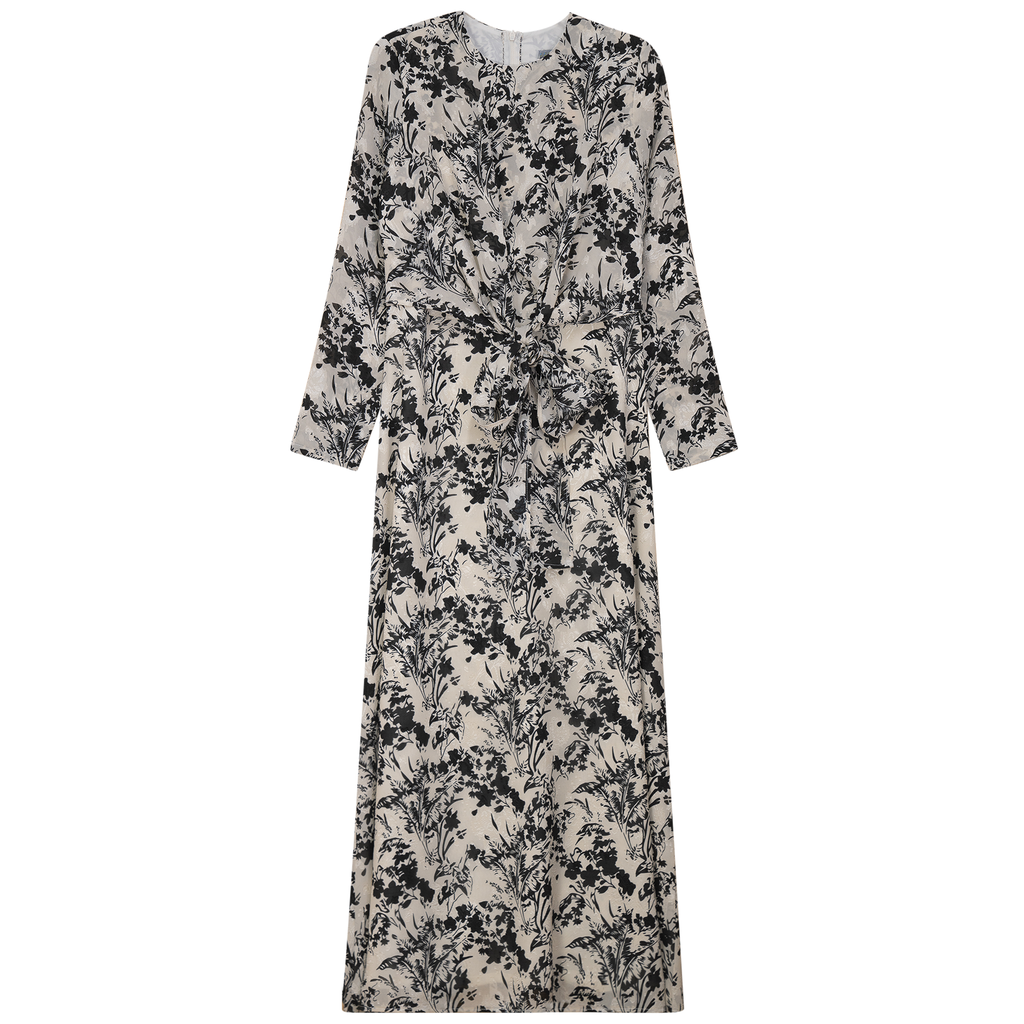 Printed Woven Tie Dress