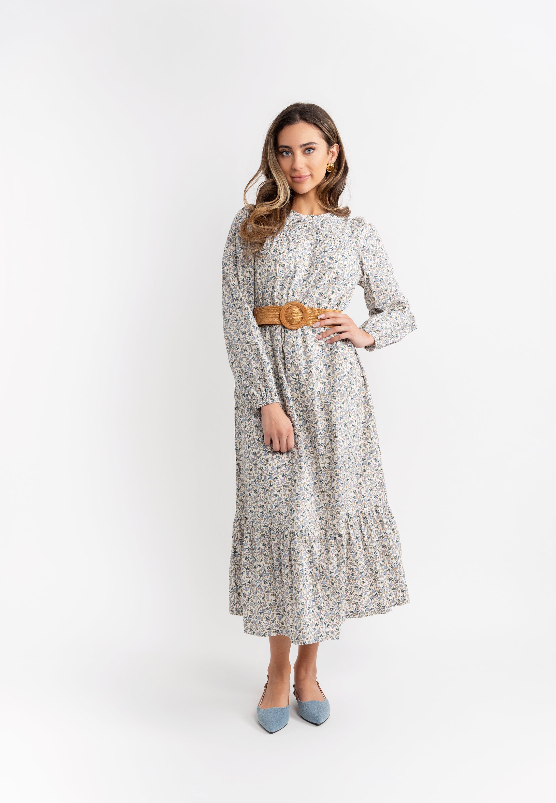 Printed Button Down Dress