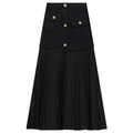 Pleated MIDI Skirt with Pockets