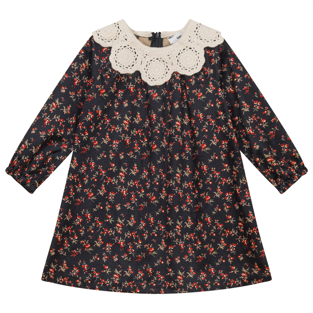 Dress with White Insert Collar