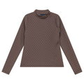 Patterned Mock Neck Top