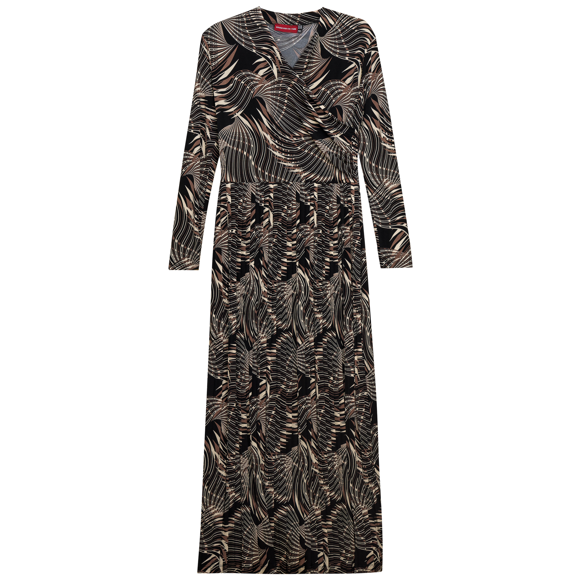 Printed Pleated Maxi Dress