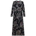Printed Pleated Wrap Dress