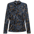 Printed Mock Neck Top