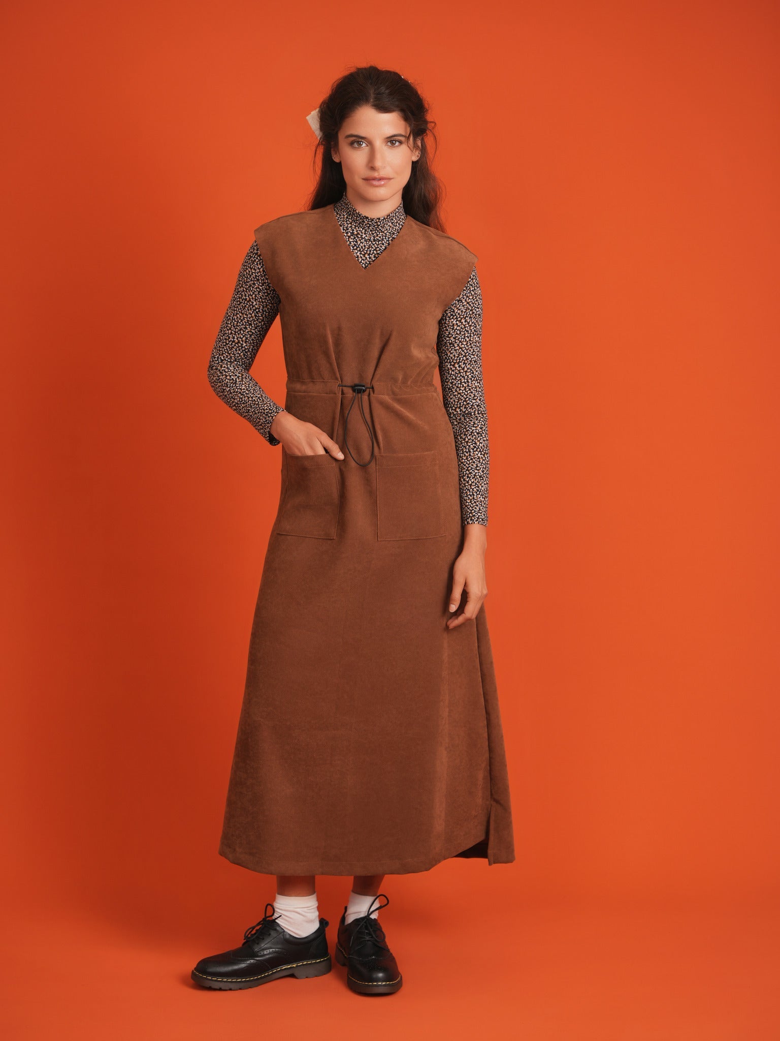 Suede Jumper with Pockets
