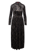 Printed Pleated Wrap Dress