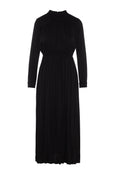 Pleated Mock Neck Dress