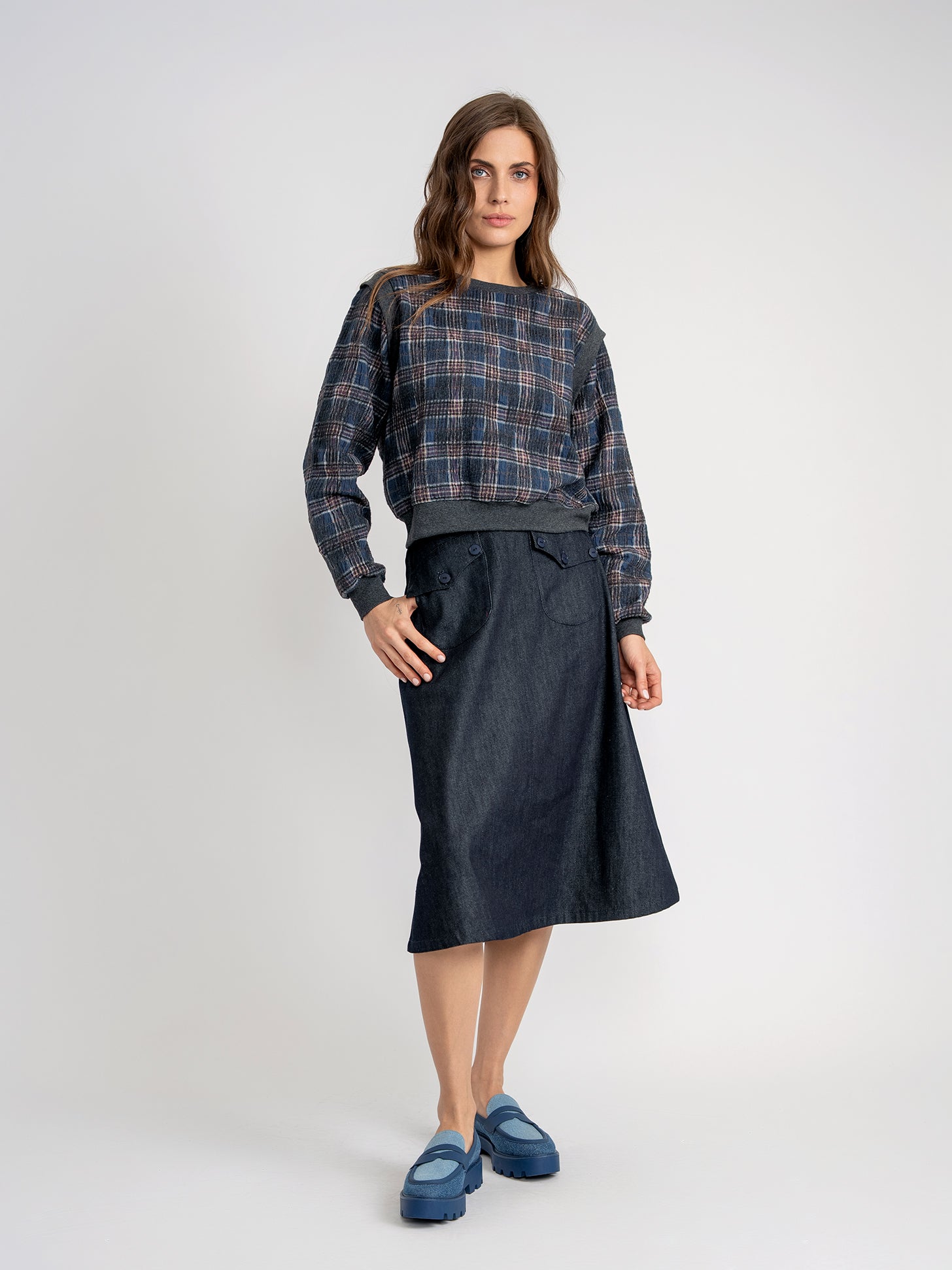 Pocket Denim Skirt
