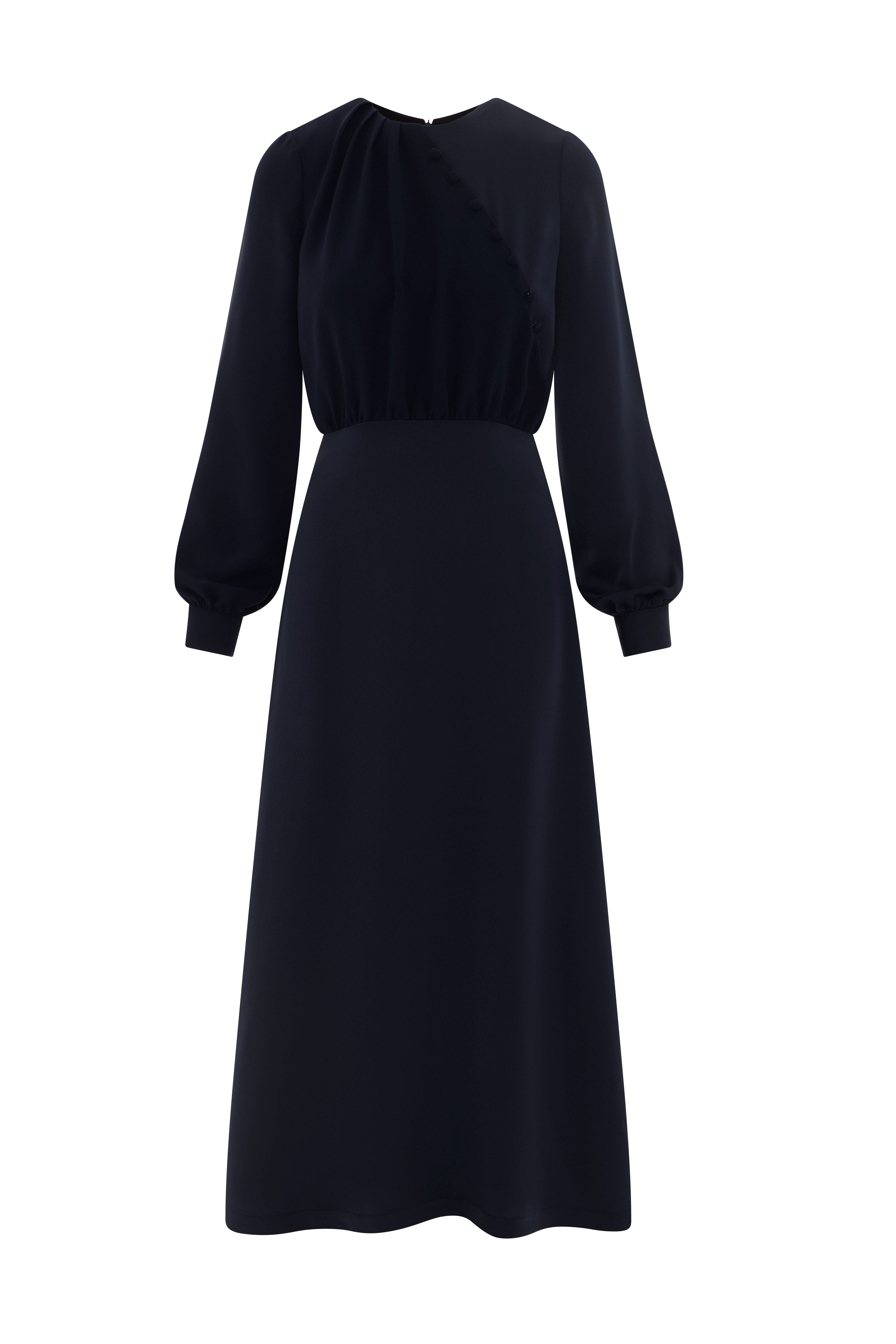 Crepe Button Dress