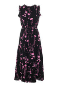 Printed Smocked Waist Jumper
